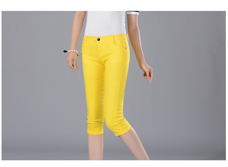 Mùa hè 2019 quần cạp cao nữ mỏng màu trắng quần âu nữ đã mỏng cỡ lớn kéo dài quần bút chì quần short nữ đáy - Quần short quần short trắng nữ