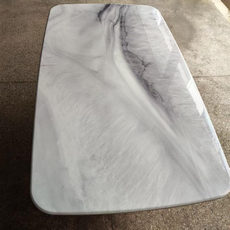Microcrystalline Stone Dining Table Top Marble Square Tabletop Marble Countertop Round Rectangular Marble Square Slab