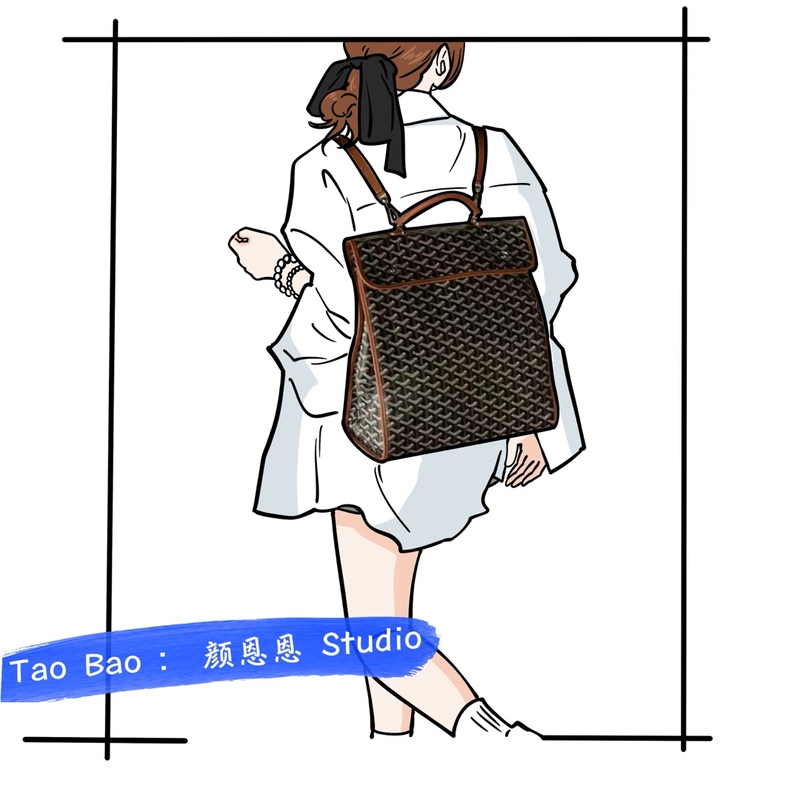 【Yan En En Studio】One Package Includes Everything~ Dog Tooth Backpack Saint Leger Travel Backpack.