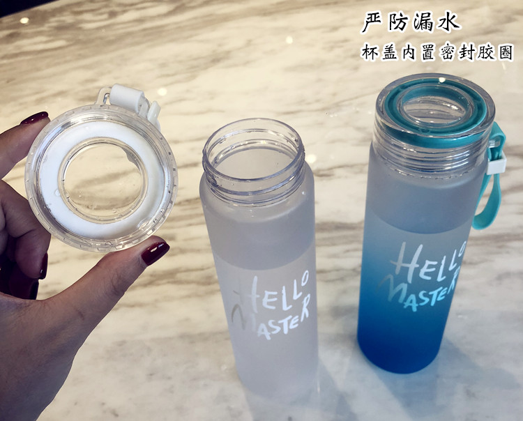 Cốc nhựa chịu nhiệt màu sắc dành cho nam và nữ dung lượng lớn xách tay phiên bản tiếng Hàn của ly cốc cầm tay ly sinh viên Hàn Quốc ly giữ nhiệt starbucks