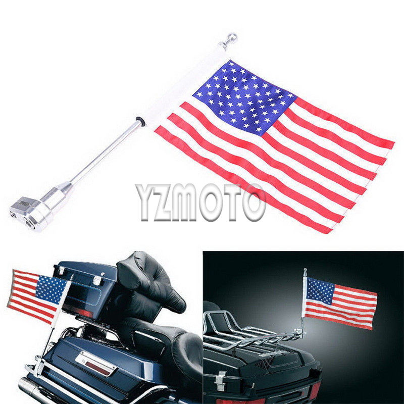 Harei Great Glide To Zun Street Glider Road King Retrofit Accessories Shelves National Flag Decoration Retrofitted With Chess