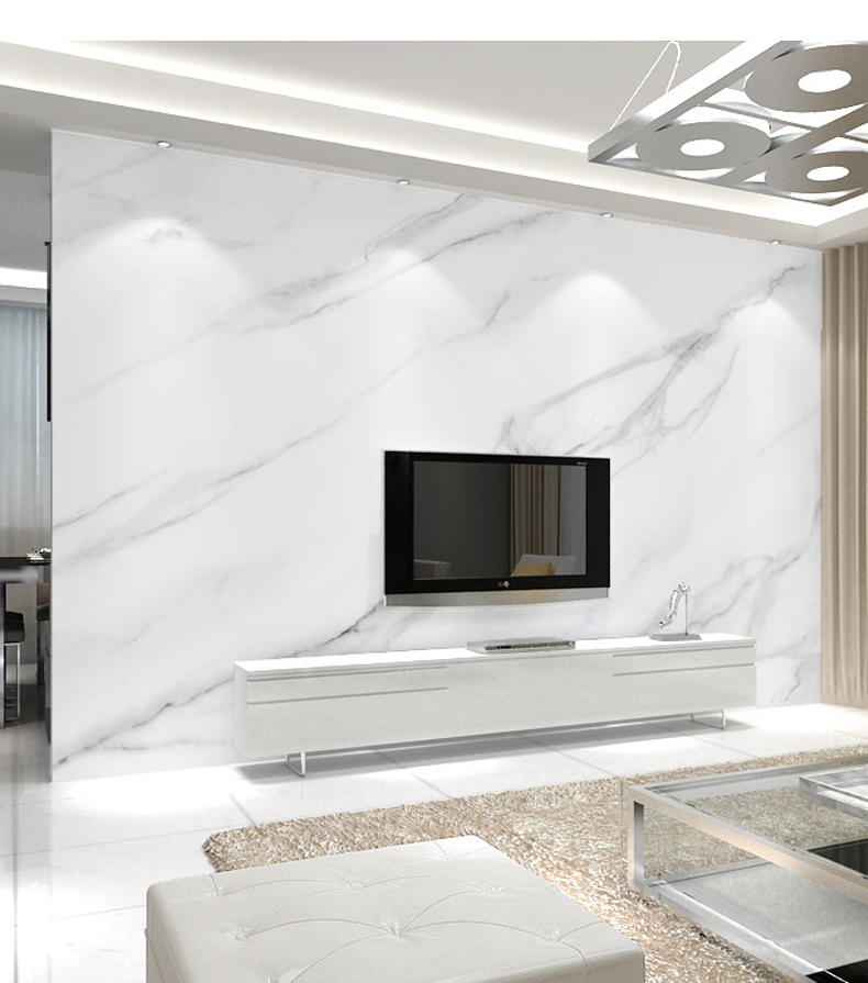 Bamboo Wood Fiber TV Background Wall 18D Light Lavish Imitation Marble Wall Panel Modern Minima Living-room Film & TV Protection Wall