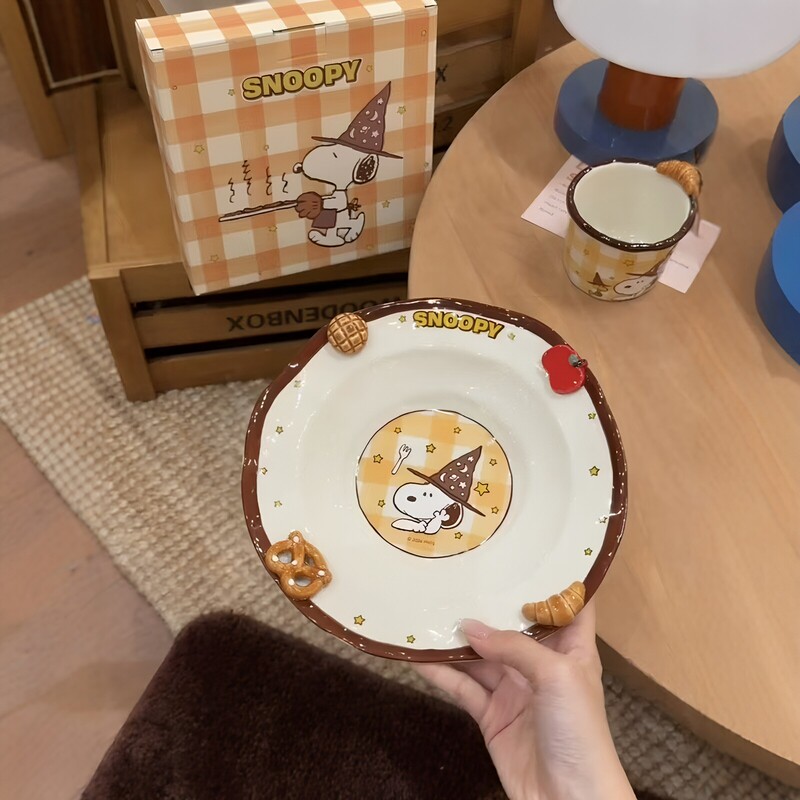 High-Quality Plates, Home Kitchen Magic Set, Water Cups, Ceramic Tableware, Cute Puppy Series, Creative Snoopy High-Quality Plates, Home Kitchen Magic Set, Water Cups, Ceramic Tableware, Cute Puppy Series, Creative Snoopy