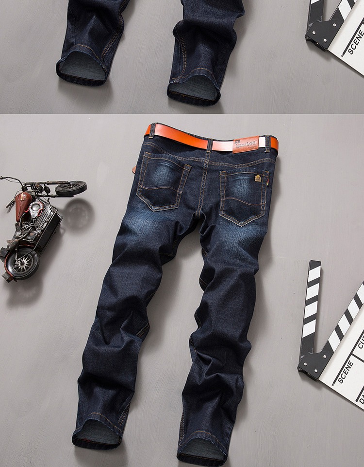Lgnace Lee Spring Men Quần jean thẳng Slim Quần trẻ trung Cowboy Đầu mùa hè Casual Mặc nam - Quần jean quần jeans nam