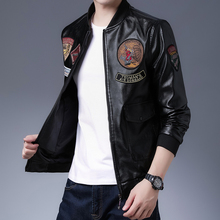 秋冬时尚皮衣男士休闲百搭机车皮夹克