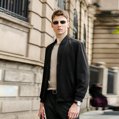 品牌男装新款修身棒球服夹克男