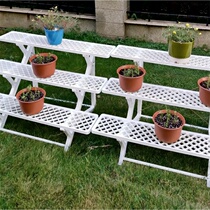 Japan Alice IRIS multi-layer flower shelf wrought iron floor-to-ceiling living room Alice balcony succulent plastic flower pot rack