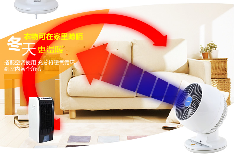 quạt trần quay Quạt IRIS Alice Air Chu kỳ Quạt Quạt im lặng Quạt đối lưu PCF-C18C Alice C15TC máy sưởi ấm mini