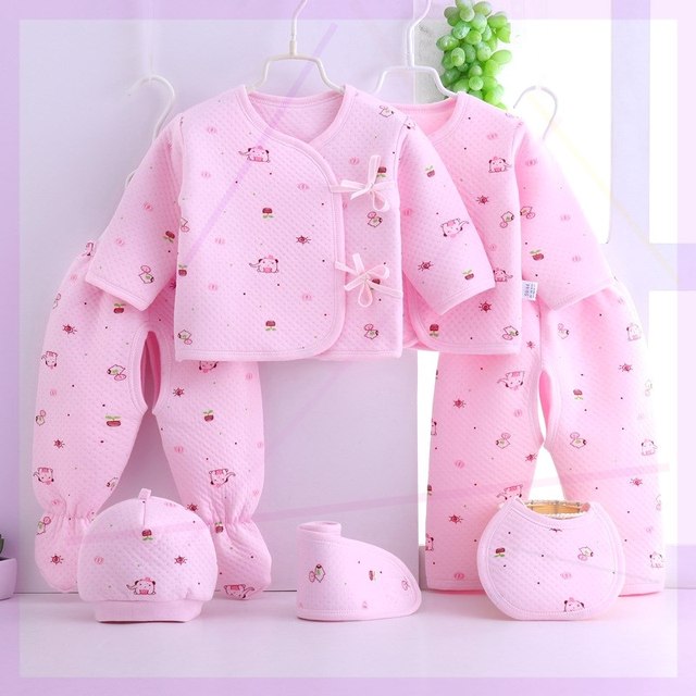 Newborn clothes, warm autumn and winter suits, pure cotton baby, newborn baby, full month supplies, newborn baby supplies