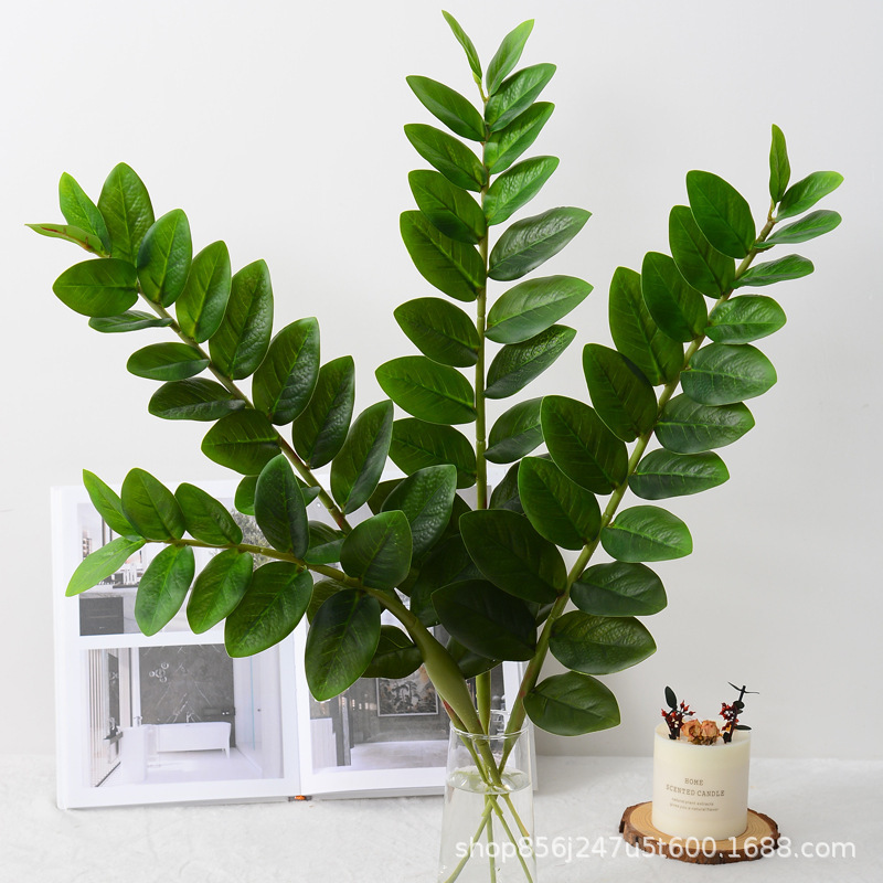 Artificial Money Tree Eucalyptus Small Potted Plant Single Branch Leaf Artificial Tropical Green Fake Tree Artificial Money Tree