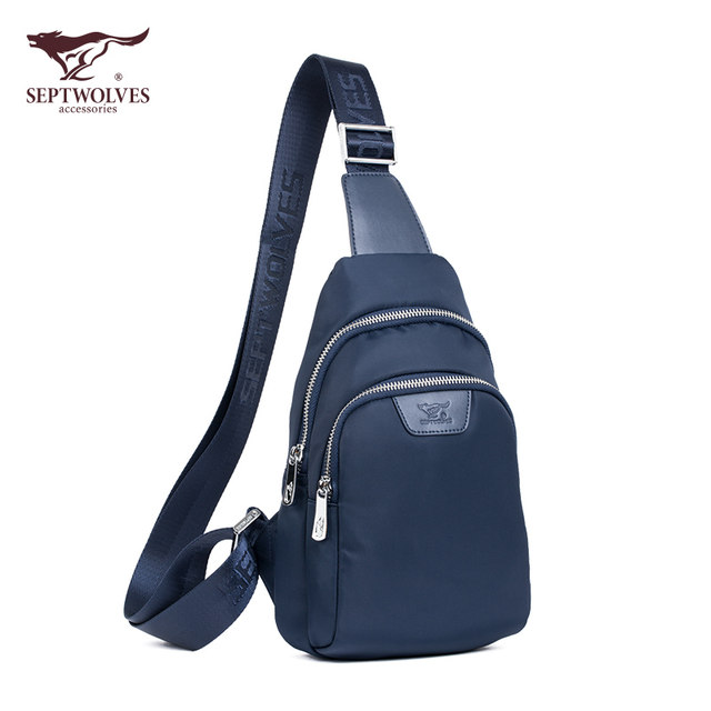 ກະເປົາຜູ້ຊາຍ Septwolves ກິລາຫນ້າເອິກຂອງຜູ້ຊາຍ Oxford cloth shoulder bag casual crossbody bag students canvas small backpack
