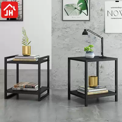 Simple modern bedside table iron paint bedside cabinet bedroom storage cabinet economy Nordic simple storage cabinet