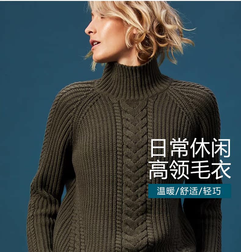 Lululemon siêu ấm áp mùa thu và mùa đông áo len dệt kim dày mang đến sự ấm cúng cao cổ - Áo len thể thao / dòng may đầm len ôm