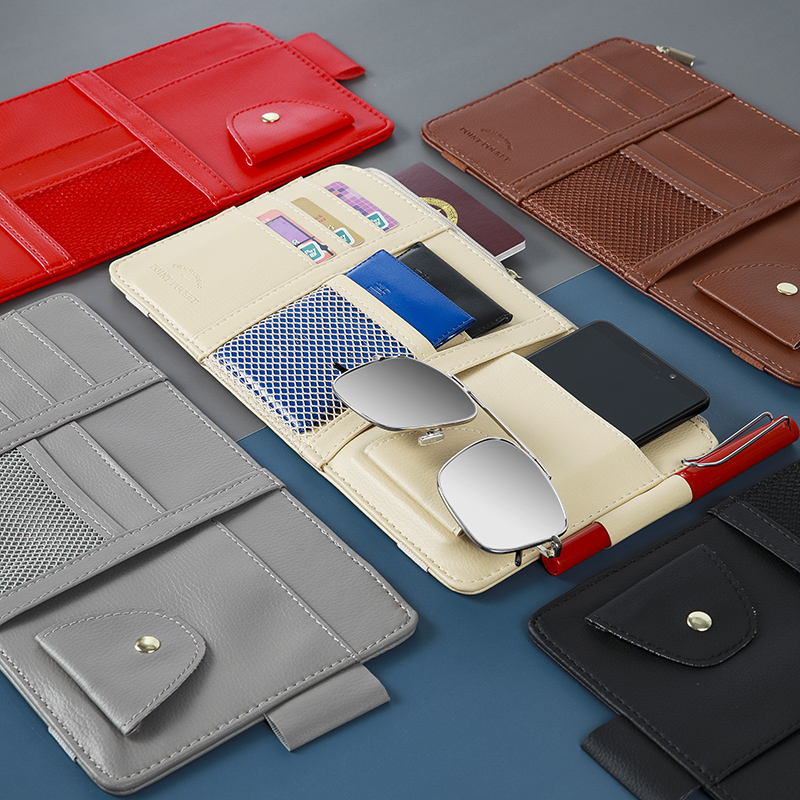Multifunction on-board cashier bag Visor Jacket Card Wallet Driver's License Bill Card Bag Car With Glasses Frame Clip-Taobao