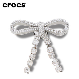 Crocs crocs accessoires zhibixing crocs schuhe flower textured silver gemstone bow