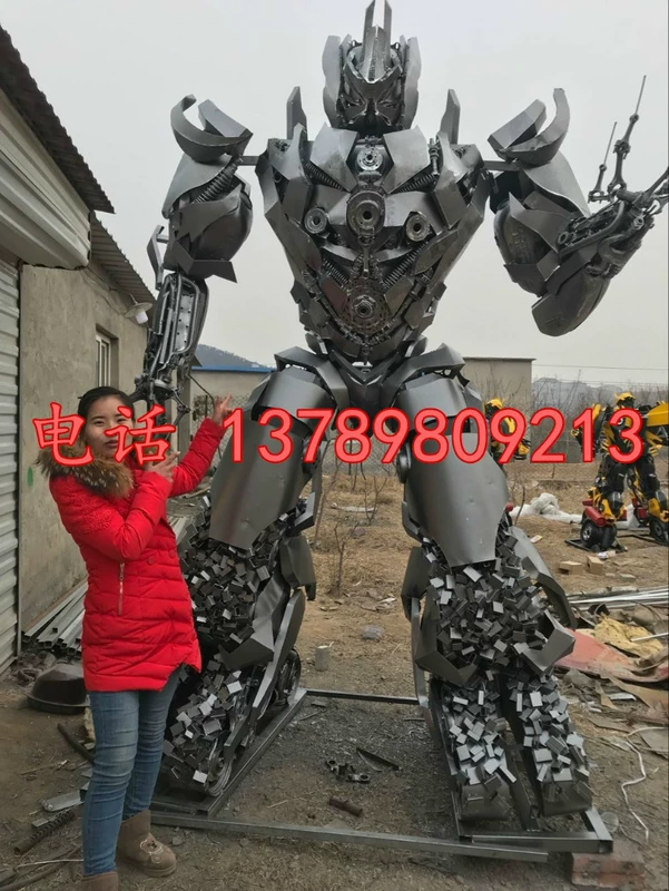 Mô hình robot lớn 2 mét Mô hình King Kong Đồ trang trí bằng kim loại Autobot không biến dạng sẽ tỏa sáng triển lãm ngoài trời - Gundam / Mech Model / Robot / Transformers