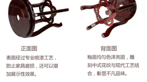 Cơ sở gỗ tròn bình gốm bể cá chậu hoa xem chậu tượng Phật đá đỏ rắn gỗ đồ trang trí khung cao - Vase / Bồn hoa & Kệ chậu hoa nhỏ