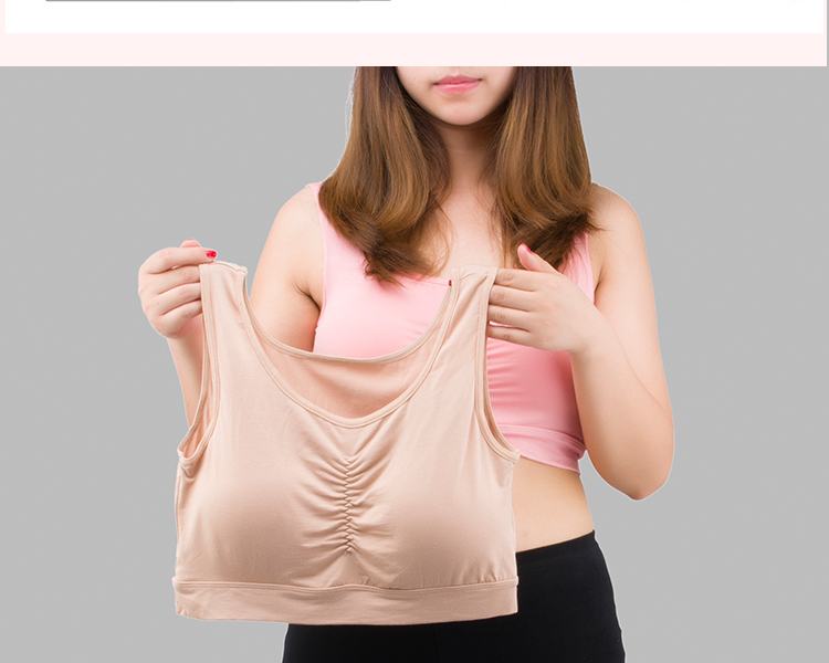 Kích thước lớn đồ lót cũ của mẹ áo ngực trung niên vest nữ cotton không có vòng thép phần mỏng quần lót nữ