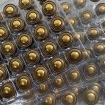 Mānu l Round Metal Button Small Aroma Retro Style Coat Fur Coat Coarse Sweater Fur Coat Button