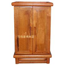 Spot camphor wood Buddhist niche with door God of Wealth niche Guanyin Buddhist niche wall cabinet base cabinet Buddhist niche offering cabinet