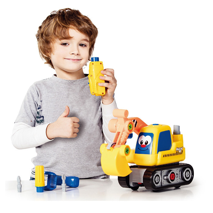 Puzzle disassembly children's excavator disassembly combination large plane small train fire truck engineering vehicle city sanitation vehicle