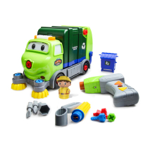 Baby Puzzle Dismantling Remote Control Sanitation Car Gift Box Engineering Car Children Great Airplane Nut Screw Assembly Toy