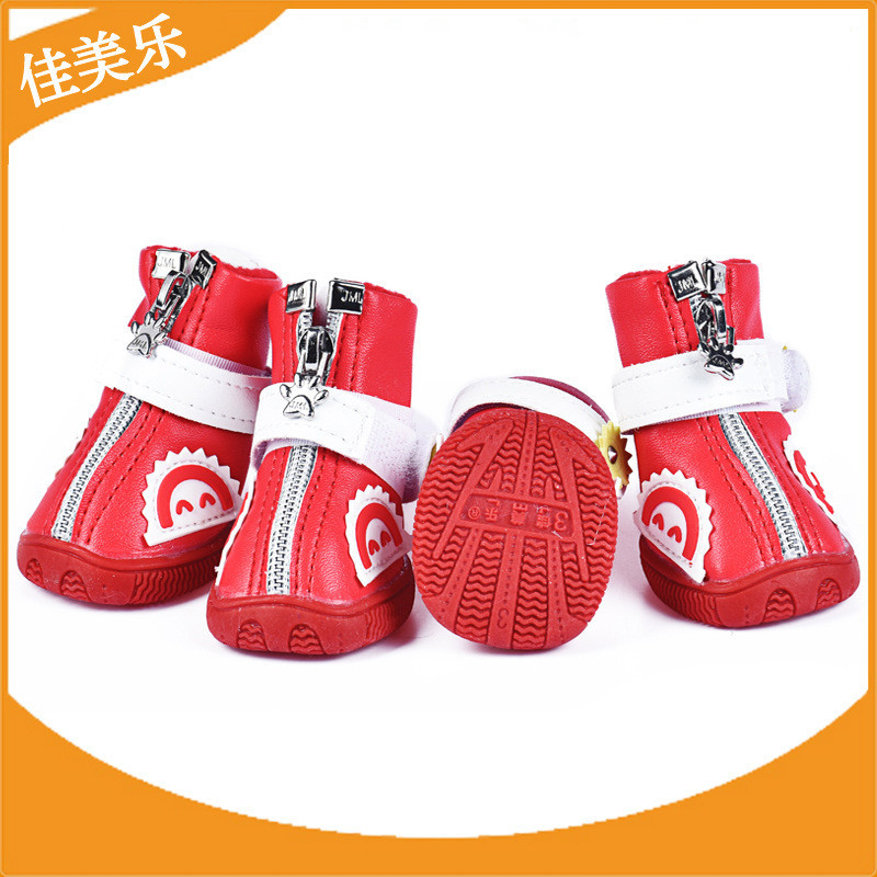 Jiamele Abrasion Resistant New Dog Shoes Pet Shoes Thickened Warm Laughing Face Shoes Winter Non-slip Anti-Snow Thickened breathable