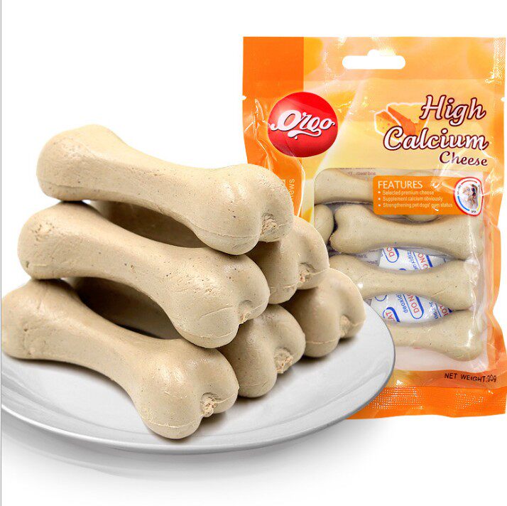 Ouguo pet milk cheese molar bone 90g puppy dog ​​cleaning stick pet training snack chewing gum
