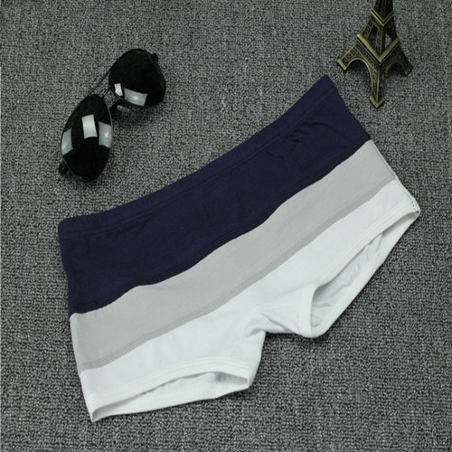 2 navy striped women's boxer full cotton large size tt unisex soft lest handsome t panties