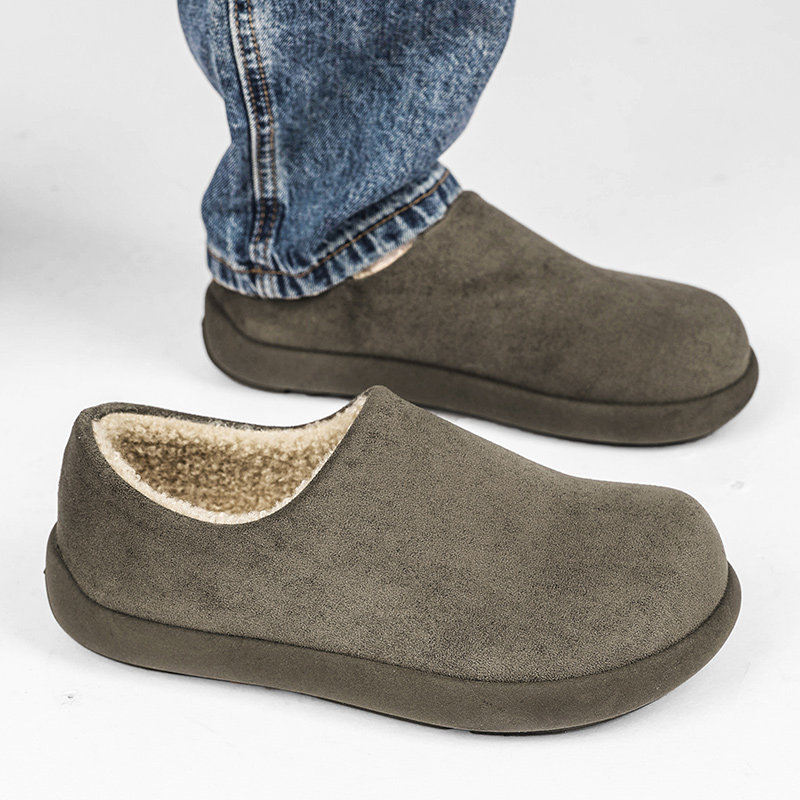 Мужская обувь Birkenstock; новинка 2025 года; сезон зима; бархатная теплая хлопчатобумажная обувь; водонепроницаемые нескользящие зимние ботинки на меху с педалями Изображение 1