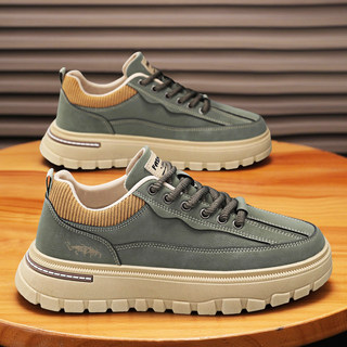 Putian men's shoes 2025 new winter men's thick-soled increased retro leather non-slip anti-odor casual sports sneakers