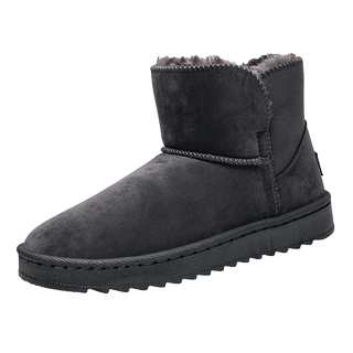 Мужские зимние теплые бархатные зимние сапоги с высоким берцем из хлопка