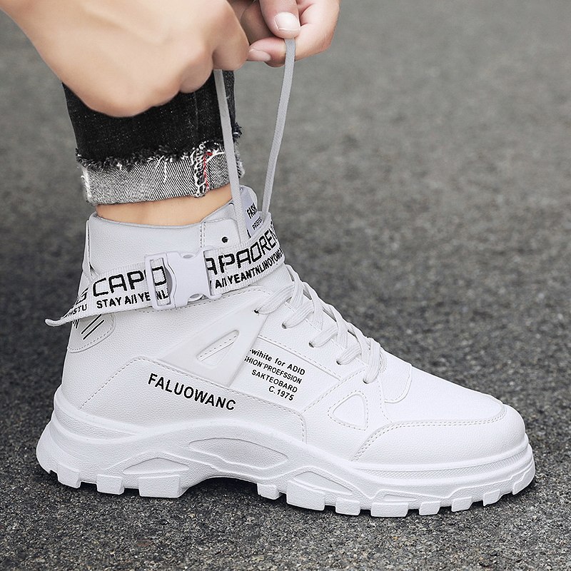 Fall Men's Shoes 2021 New Tide Tooling Boots Men Martin Boots High Cylinder Heightening Casual Shoes Men Sports Tide Shoes