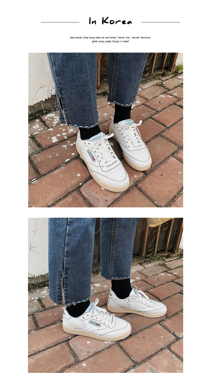 2018 mùa hè Hàn Quốc ulzzang đường phố thấp sneakers trắng siêu lửa retro hoang dã cổ điển giày phụ nữ