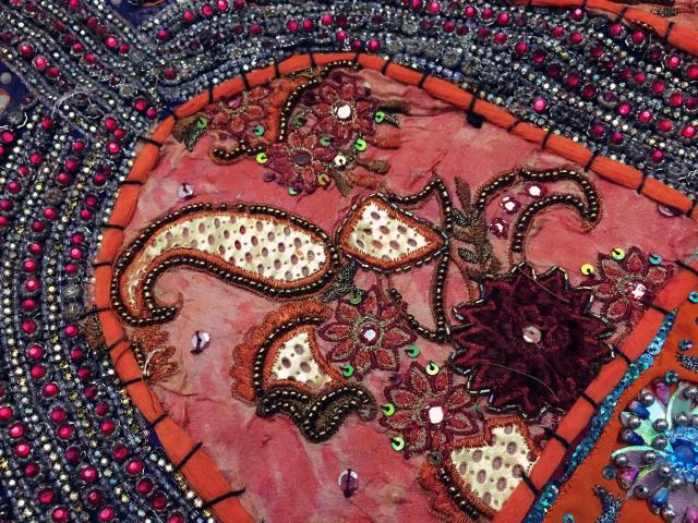 Tapestry bảng cờ khăn trải bàn Ấn Độ Thái phong cách nepal handmade đính cườm - Tapestry 	thảm treo tường 3d