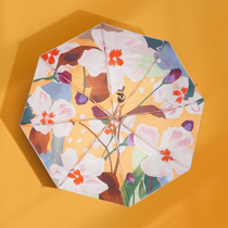 Sun umbrella Sun protection UV protection double-layer retro parasol Small portable umbrella Womens rain and rain dual-use fairy umbrella