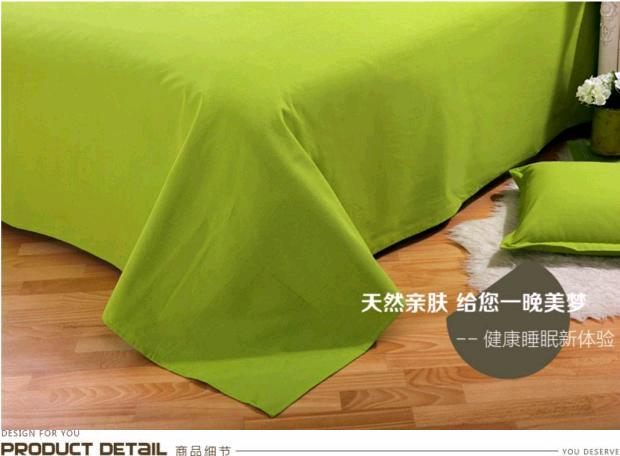 Khăn trải giường bằng vải cotton cũ đơn mảnh Vải cotton dày màu giường đôi đơn giản 1,5 m 1,8m giường - Khăn trải giường bộ ga nệm