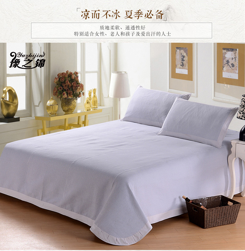 Bông cũ vải thô mat tấm ba mảnh bông mùa hè dày điều hòa không khí mat đôi 1.5 m 1.8 m giường chiếu nằm mát lưng cho be