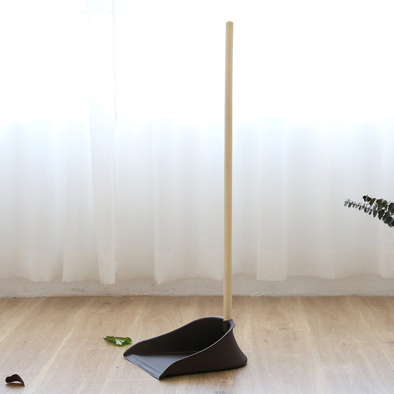 Dustpan household garbage shovel wood handle eco-friendly plastic dustpan single home dustpan dustpan trash bucket