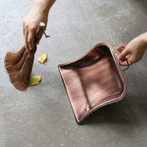 Natural Palm small broom dustpan set desktop cleaning combination small broom with dustpan dust brush l garbage shovel