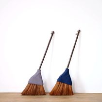 Broom dustpan set palm broom wood floor soft wool broom indoor floor tile Brown broom no mail