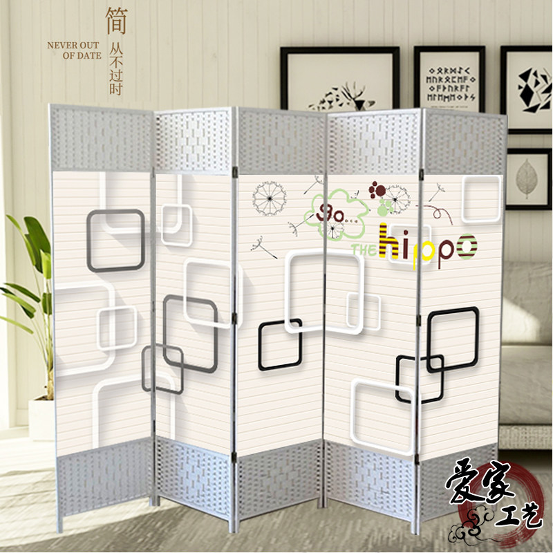 Screen partition bedroom living room environmentally friendly folding screen custom modern European household room entry to the seat convenient folding