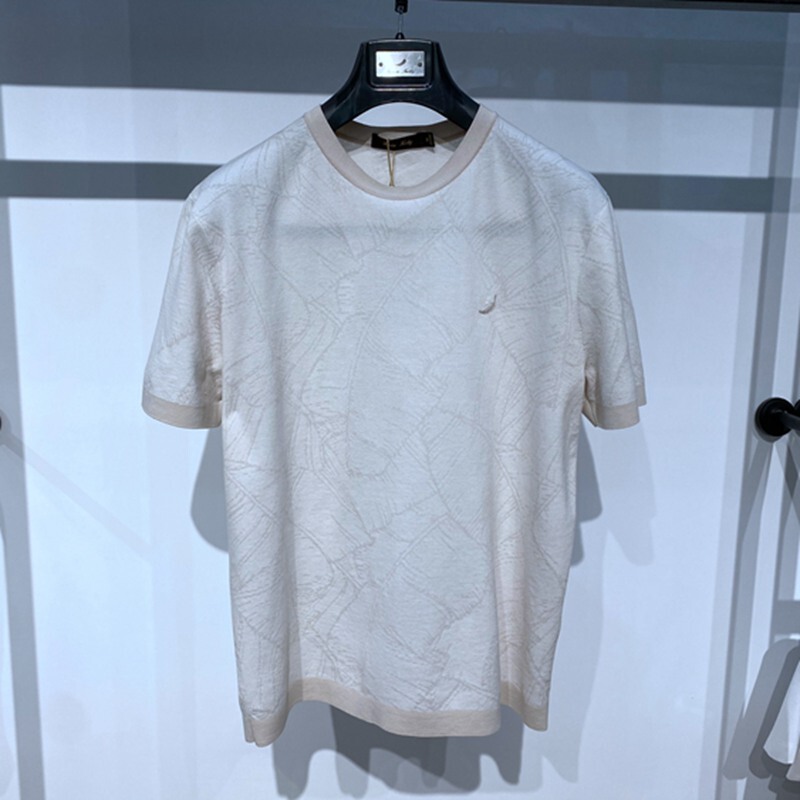 Kevin Kelly Summer Thin Beige Round Neck Skin Friendly Breathable Easiest for Match Casual Knitted Men's Short Sleeve T-Shirt Kevin Kelly Summer Thin Beige Round Neck Skin Friendly Breathable Easiest for Match Casual Knitted Men's Short Sleeve T-Shirt