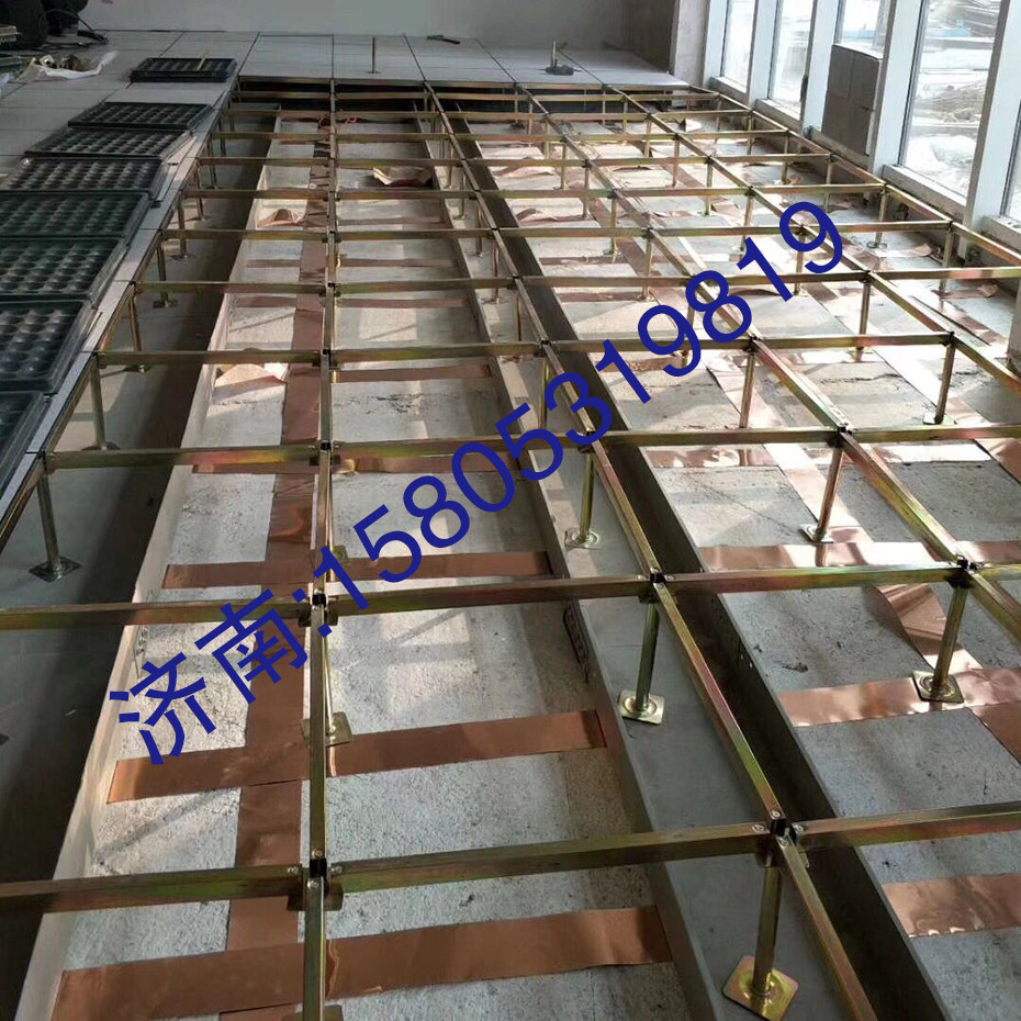 Machine room antistatic floor ground copper foil double-sided copper strip elevated overhead floor conductive ground copper strip