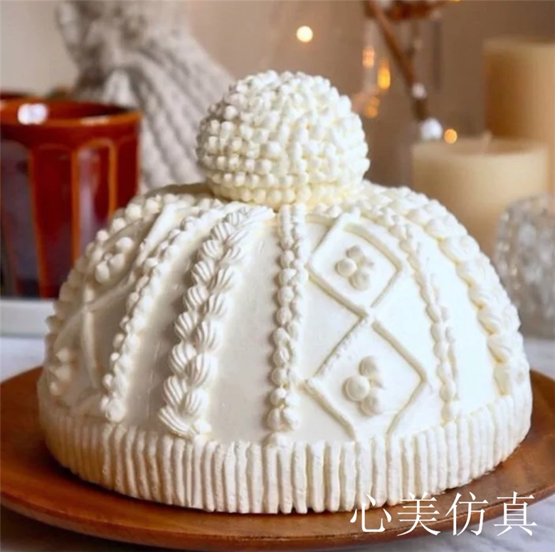 Christmas Emulation Cake Model Sweet Pint Decoration Scene Arrangement Christmas Hat Fake Cake Ornament Decoration