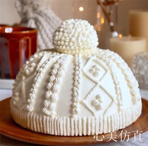 Christmas simulation cake model dessert table decoration scene layout Christmas hat fake cake jewelry decoration