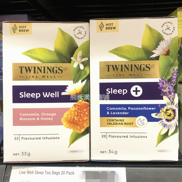 Australian Twinings British Twinings Sleep Tea Mixed Fruit Tea Chamomile Lavender Sleep Aid Tea