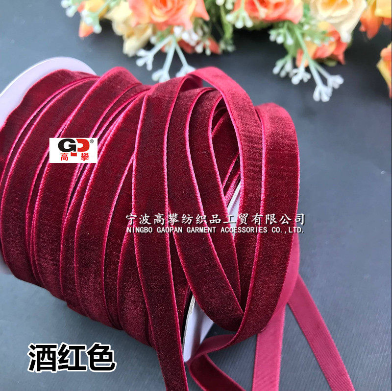 现货1cm丝绒带天鹅绒植绒布缎带丝带绒面绸鞋帽子服装蝴蝶结辅料-阿里巴巴