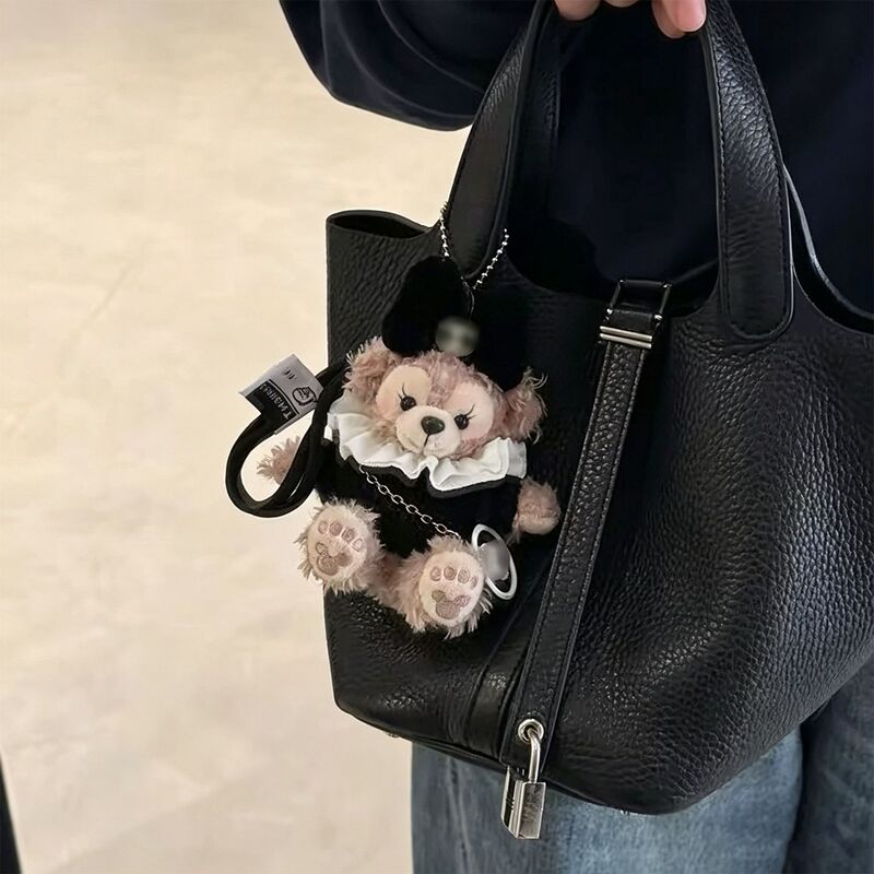 Brownie Shirley Sweet-Faced Rose Bear Bag Charm, Chanel-Style High-End Women's Light Luxury Accessory Suitable for Coach and Lv Bags