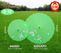 Dance umbrella Dance umbrella Craft umbrella Green performance props Oil paper umbrella Decorative umbrella Classical flower umbrella Silk umbrella